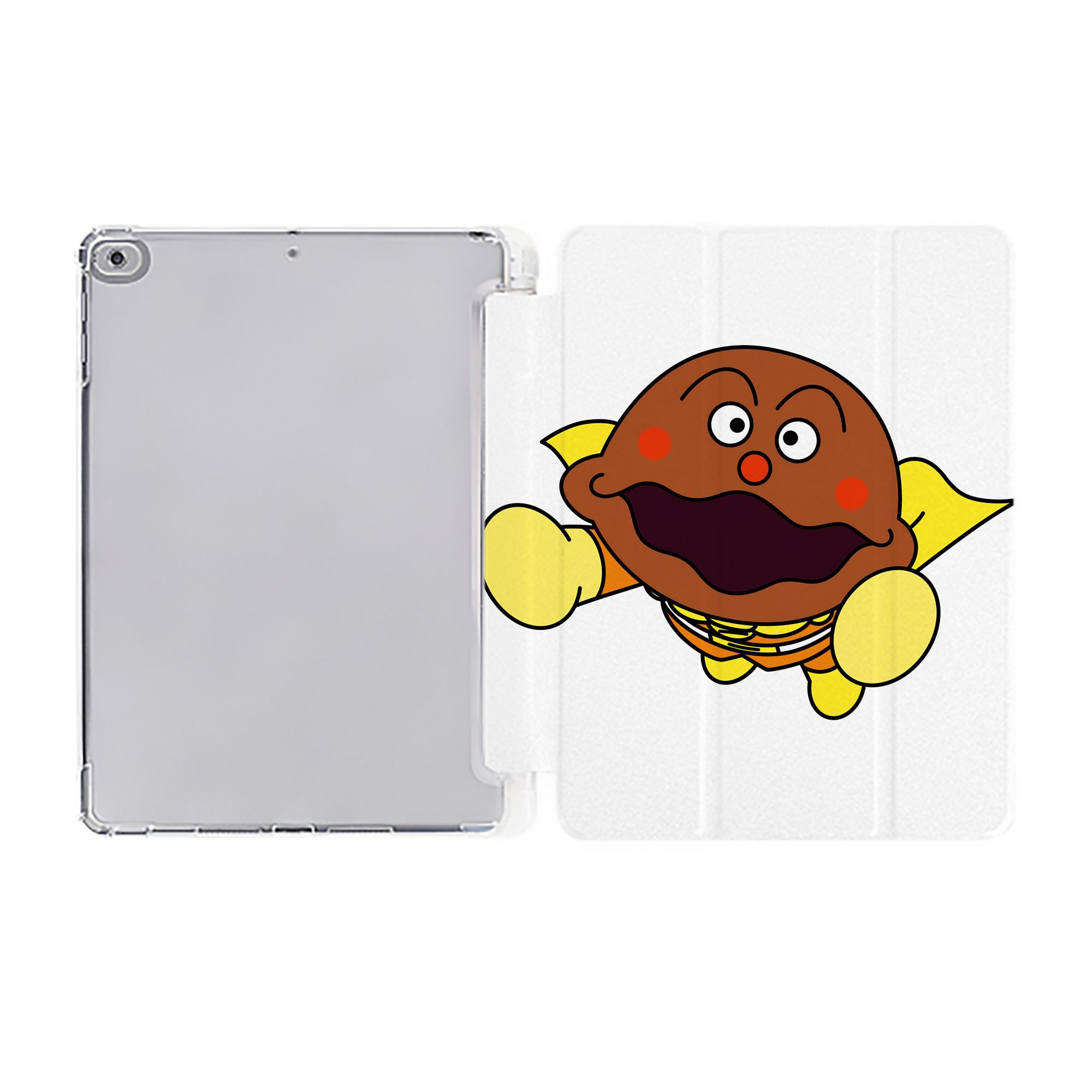 （画像用） アンパンマン Anpanman IPad ケース ペン収納付き 三つ折りスタンド PUレザー×シリコン 対応機種9.5/10.5/10.9インチ